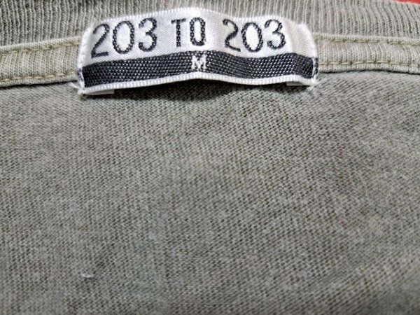 ＵＳＥＤ 203TO203 Ｔシャツ サイズＭ グリーン系_画像6