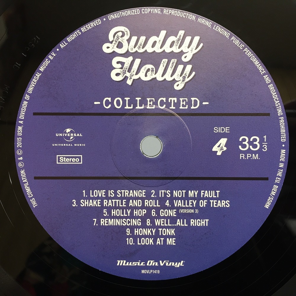 BUDDY HOLLY COLLECTED (ヨーロッパ盤) ロック、ポップス(洋楽