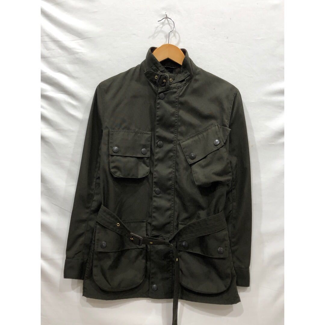 再入荷】 ナイロン 無地 カーキ 36 【Barbour】ミリタリージャケット