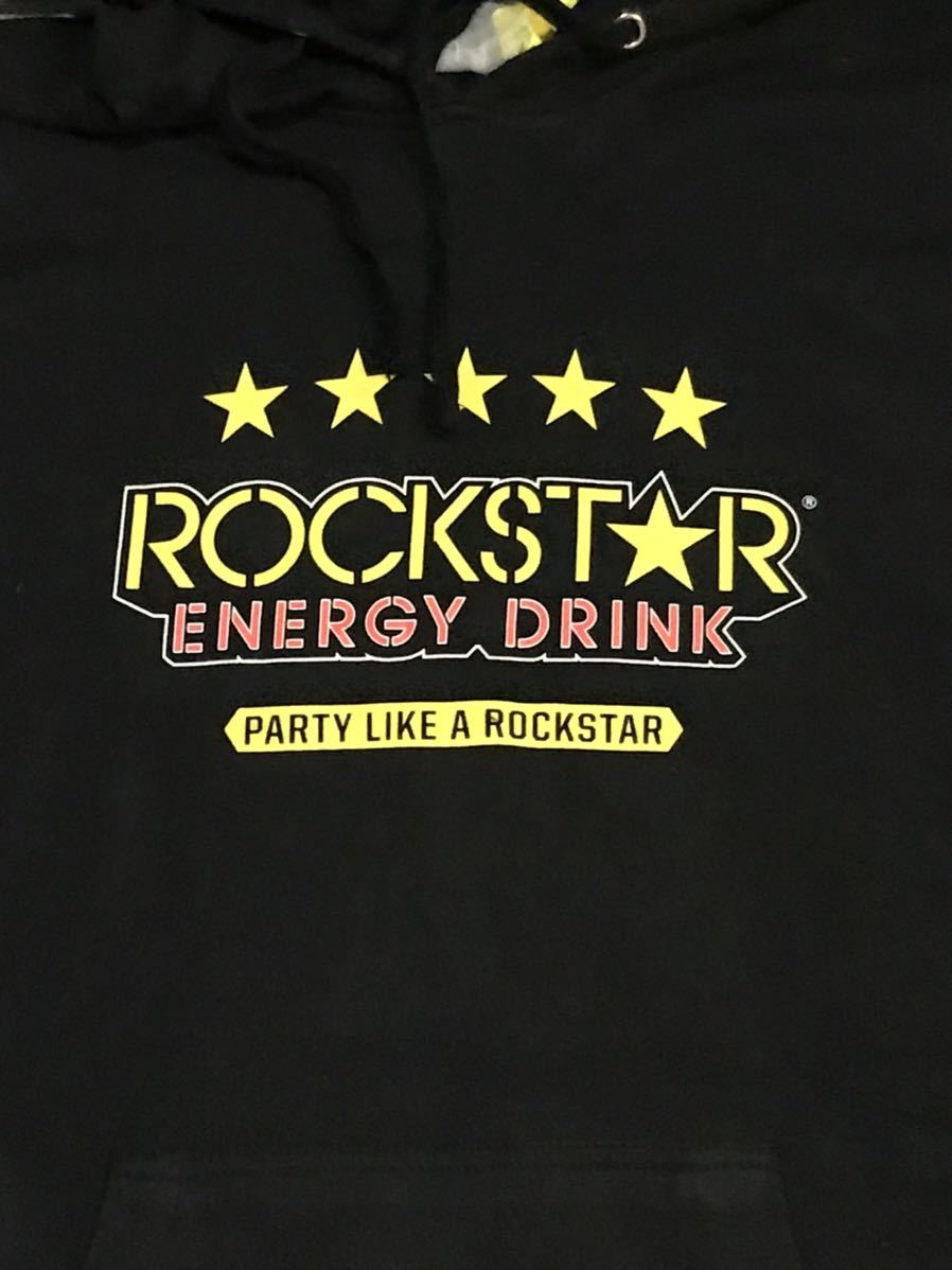 【有名人芸能人】 Rockstar パーカー　ロックスター　ラスベガス　アメリカ　ビンテージ　ペプシ　モトクロス　古着　アメカジ Drink Energy Lサイズ
