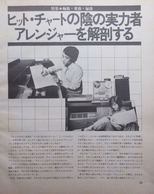 松任谷正隆 竜崎孝路 ヒットチャートの陰の実力者 アレンジャーを解剖する 1976 切り抜き 7ページ S6J6NLMの画像2
