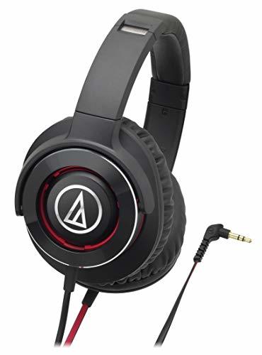 audio-technica SOLID BASS ポータブルヘッドホン 重低音 ブラックレッド ATH-WS770 BRD(