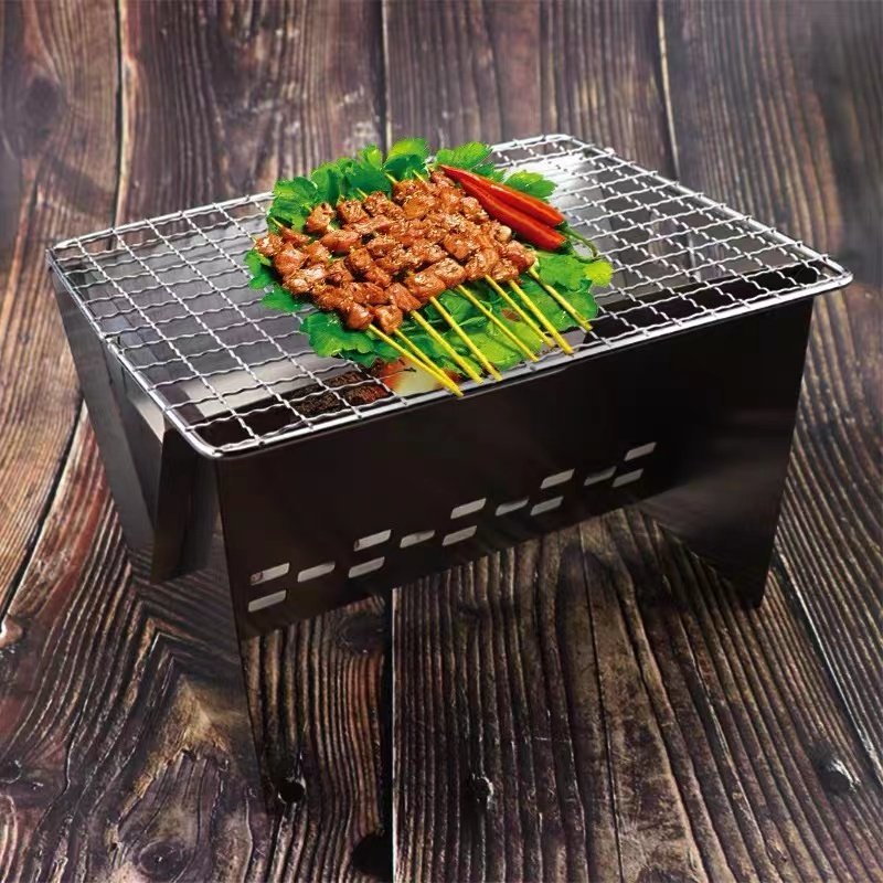 ✨コンパクトで丈夫✨折りたたみ式 BBQ コンロ 多機能 ストーブ 収納袋