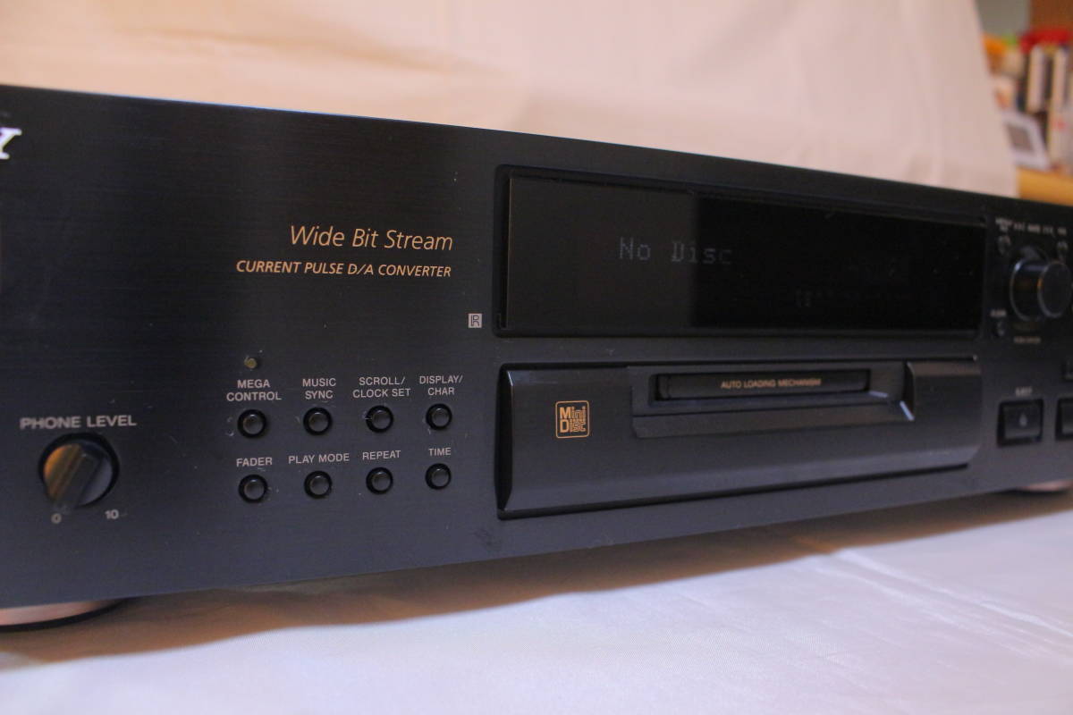 ヤフオク! - SONY MDプレーヤー ブラック MDS-JB920 リモコン...