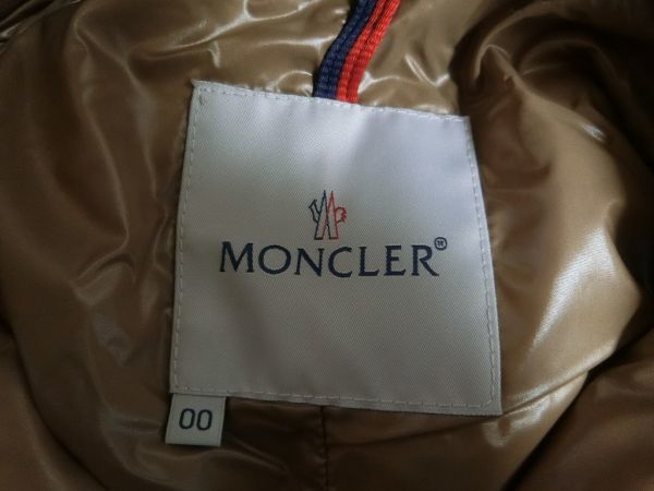 MONCLER ダウンベスト BIG ワッペン チベット 00 ブラウン 焦がし加工 モンクレール_画像3