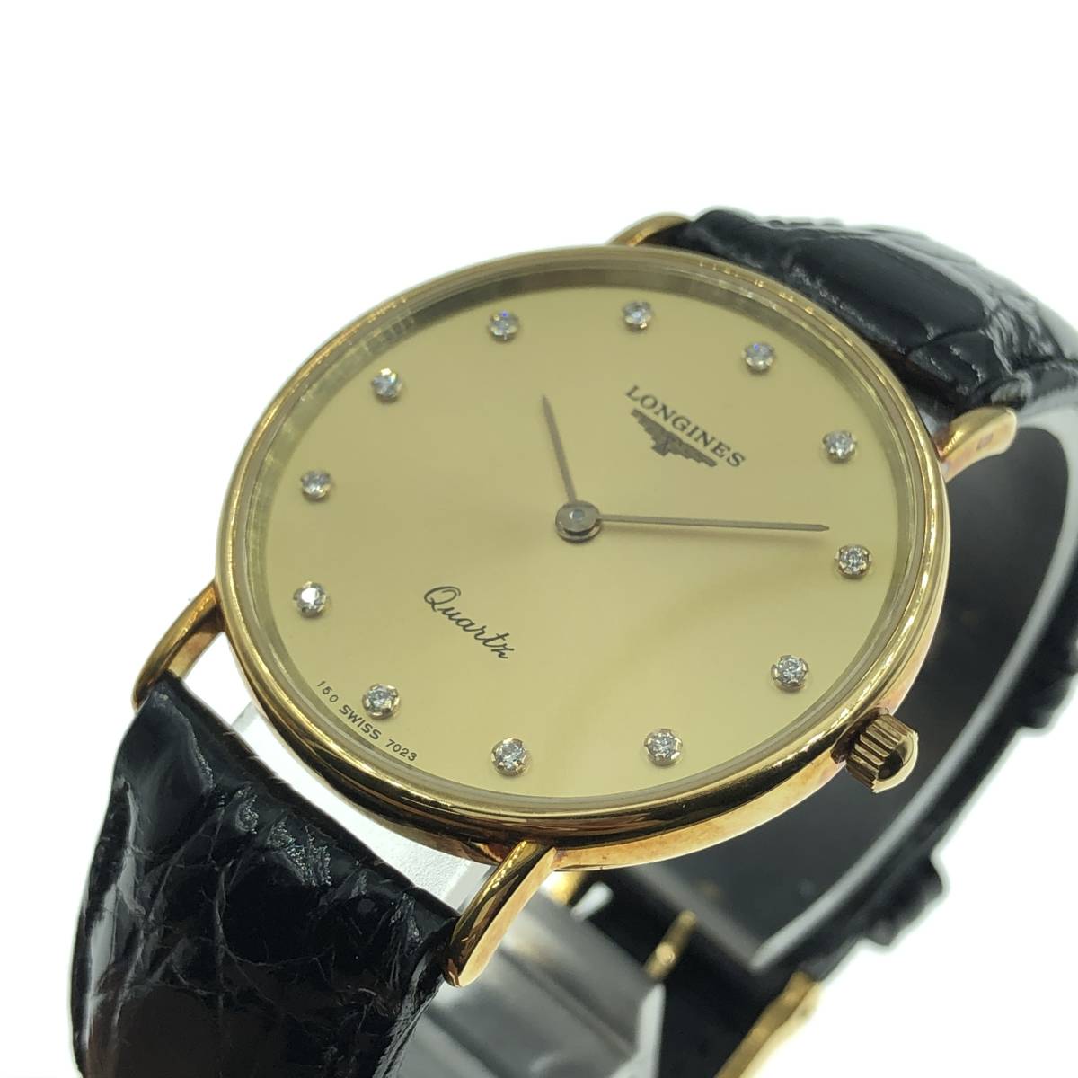 【新品、本物、当店在庫だから安心】 7023 LONGINES 150 K18 ダイヤモンド 12PD YG 750 クラシック その他