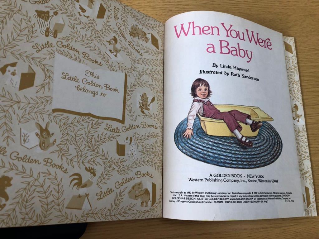 When Yon　Were a Baby／古い絵本　洋書／little golden book／ヴィンテージ　絵本_画像1