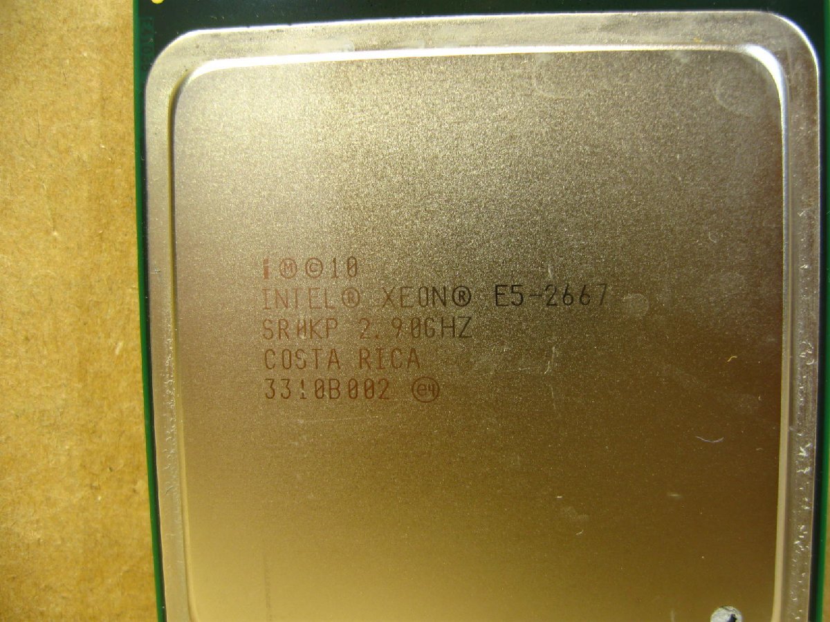 ▽Intel Xeon E5-2667 2.90GHz SR0KP 6コア 15M 8GT/s 130W LGA2011 中古_画像3