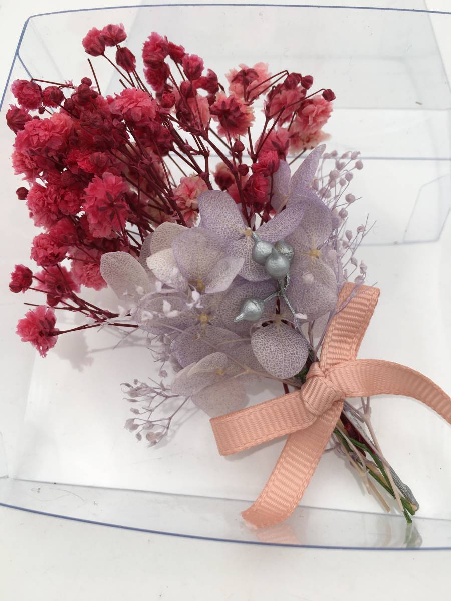 < new goods > preserved flower k rear box arrange hand made red hydrangea gypsophila decoration celebration interior gift present 