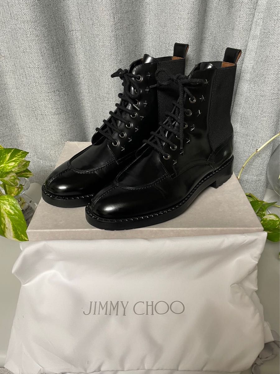 JIMMY CHOO（ジミーチュウ）スタッズブーツ（ブラック）サイズ43 