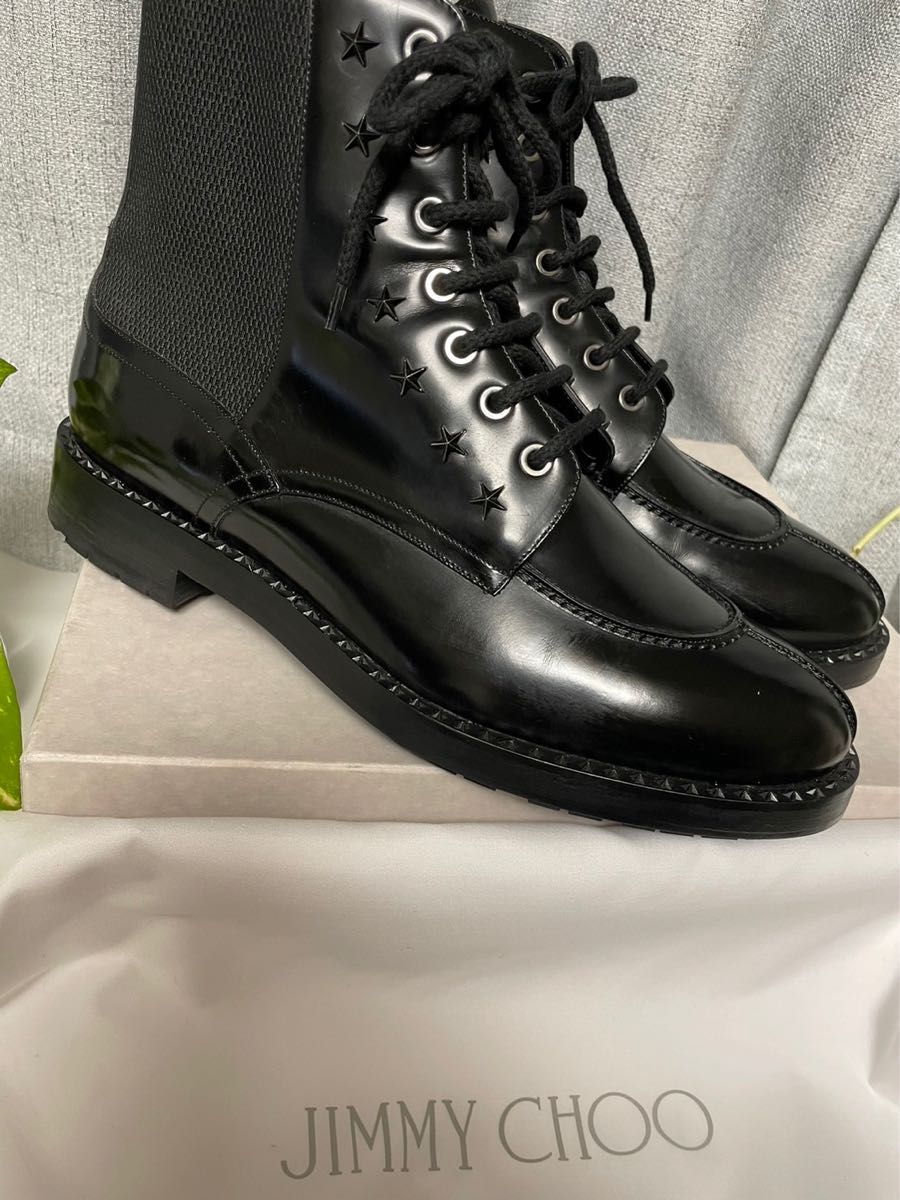 JIMMY CHOO スタッズ ブーツ | sweatreno.com