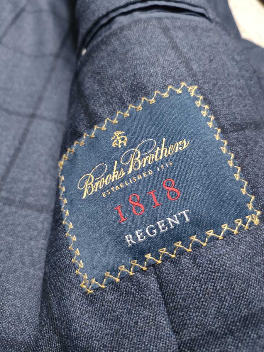 新品 定価143,000 BROOKS BROTHERS カノニコ生地 ウール セットアップ スーツ ジャケット 42R L〜XL程度 ブルックスブラザーズ 紺 メンズ_画像3