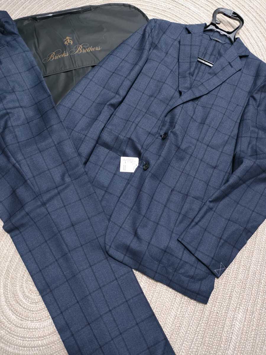 新品 定価143,000 BROOKS BROTHERS カノニコ生地 ウール セットアップ スーツ ジャケット 42R L〜XL程度 ブルックスブラザーズ 紺 メンズ_画像1