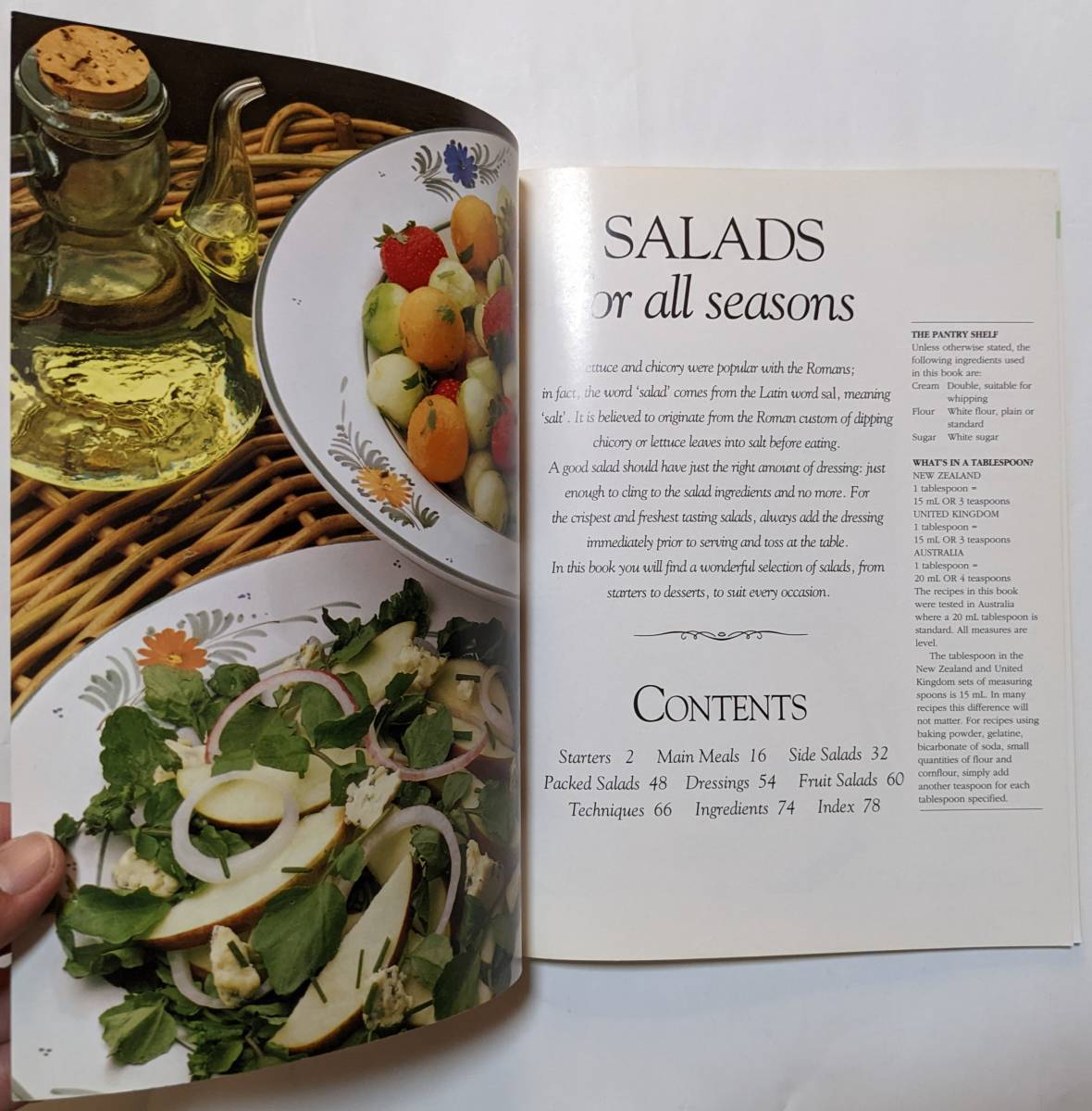 サラダのレシピ集「Salads for All Seasons」前菜/メイン/デザート/マヨネーズ/ドレッシング/フルーツ/飾り切り/サラダ野菜の種類/英語_画像3