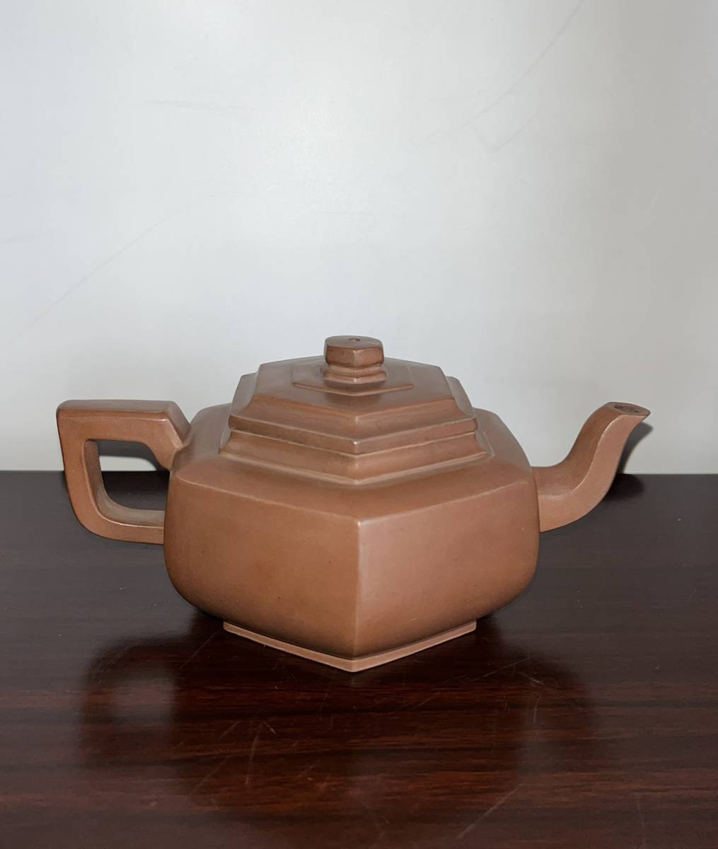ZA0000131 中国唐物 秘蔵逸品 紫砂壺 茶道具 高さ8 直径16.5 口径6 底