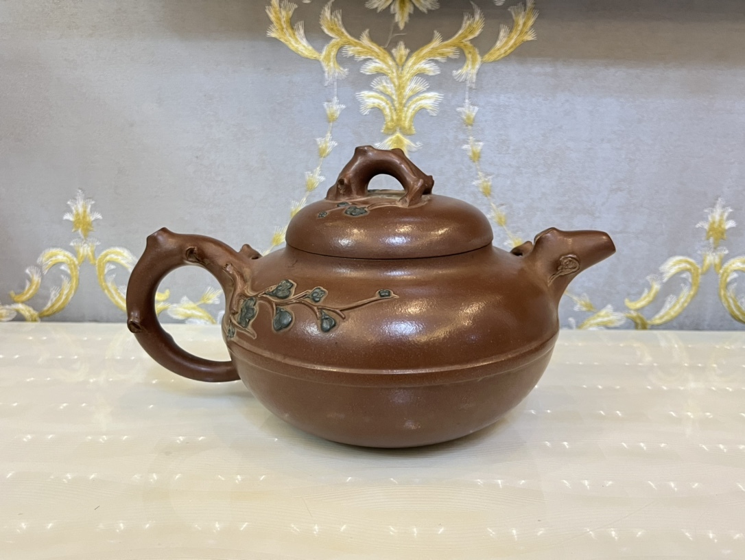ZA0000112 中国唐物 秘蔵逸品 紫砂壺 茶道具 高12.5 直径22 口径8 底径6cm