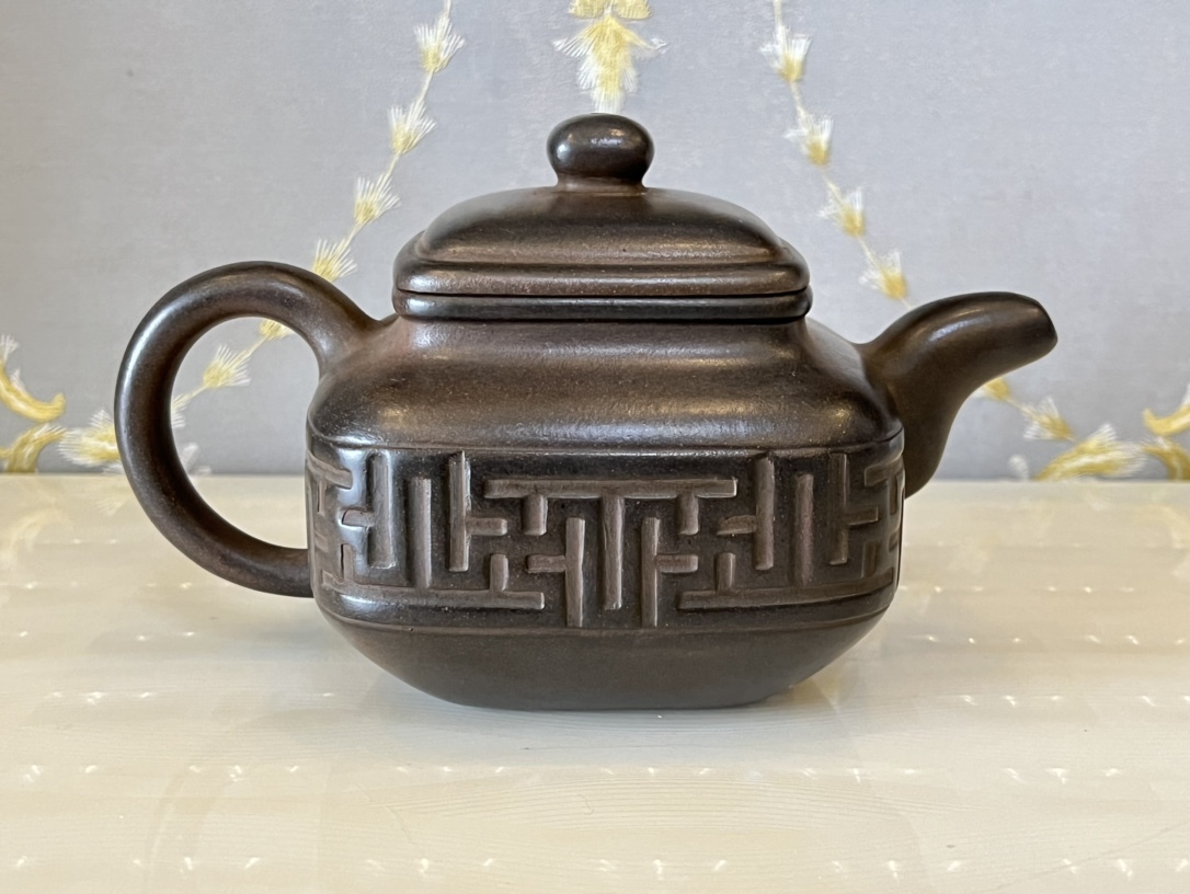 ZA0000128 中国唐物 秘蔵逸品 紫砂壺 茶道具 高10 直径17 口径6 底径5.5cm