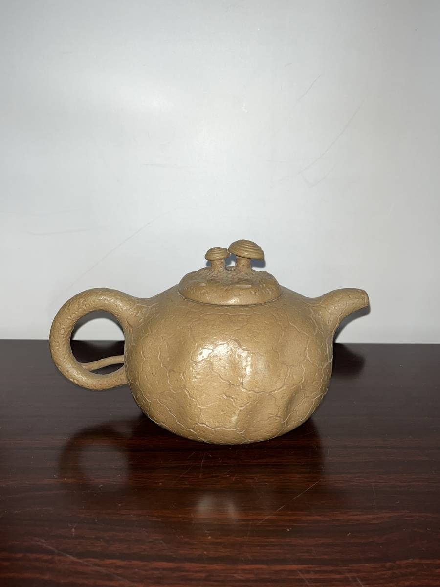 ZA0000132 中国唐物 秘蔵逸品 紫砂壺 茶道具 高10.5 直径19 口径5 底径8cm