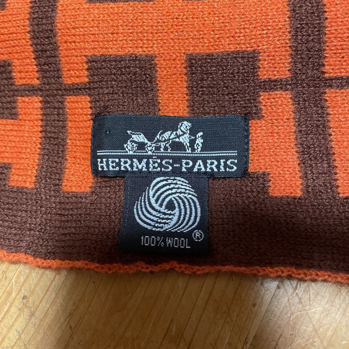 HERMES エルメス マフラー マルジェラ期 H柄 ストール 希少_画像4