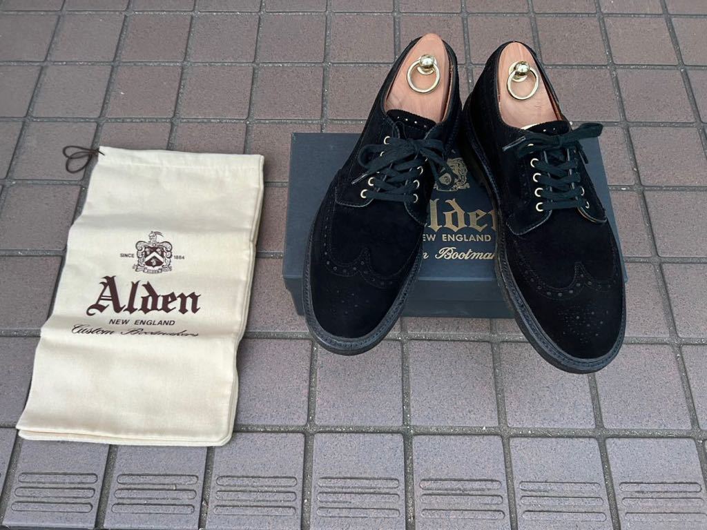 トップ ALDEN オールデン スエード ウィングチップ US8 Dワイズ 美品