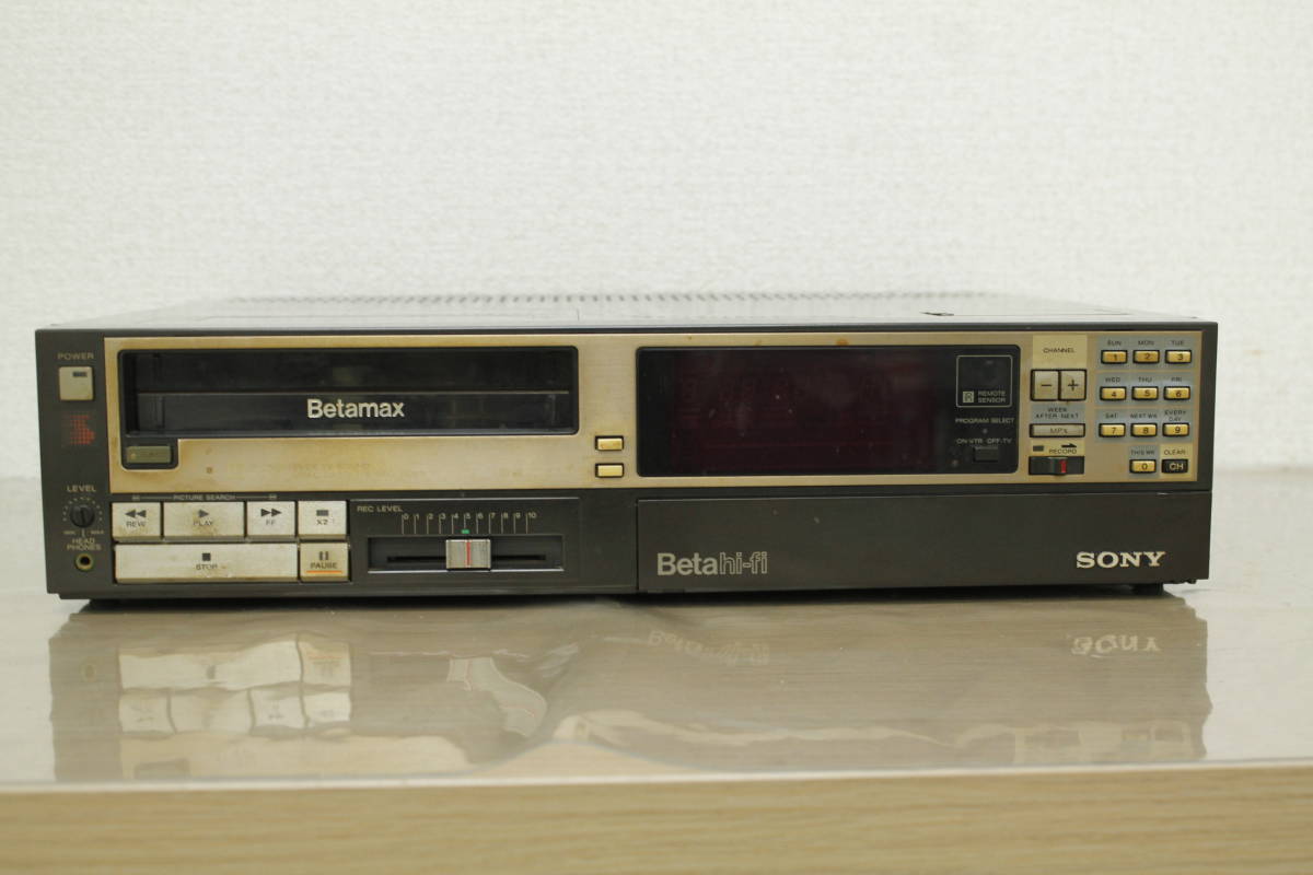 1000円～売り切り!! SONY/ソニー Betamax ベータマックス SL-HF66 ビデオカセットレコーダー ベータビデオデッキ コード年式1984年の画像5