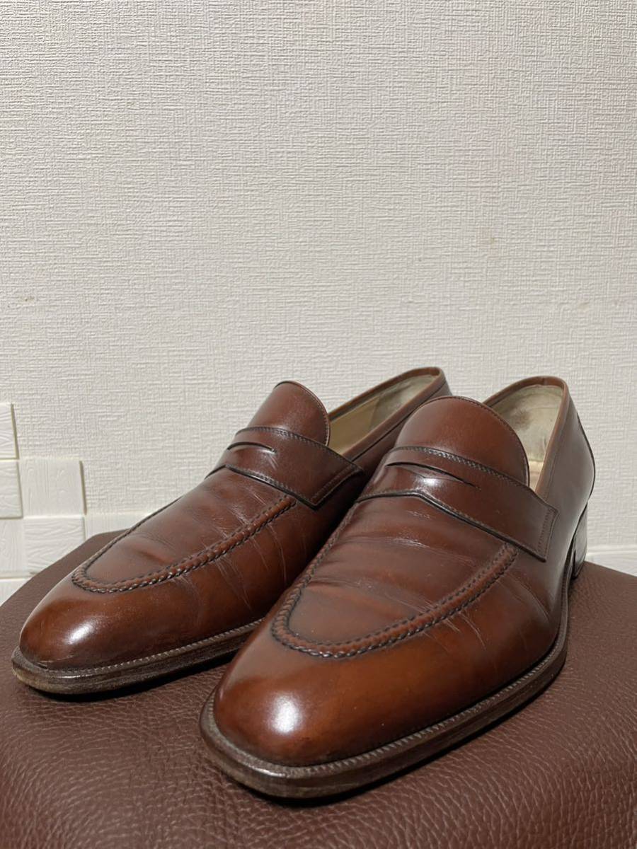希少 1867年ミラノ創業 乗馬用ブーツメーカー イタリア製 タニノクリスチー TANINO CRISCI ローファー 9 ジョンロブ