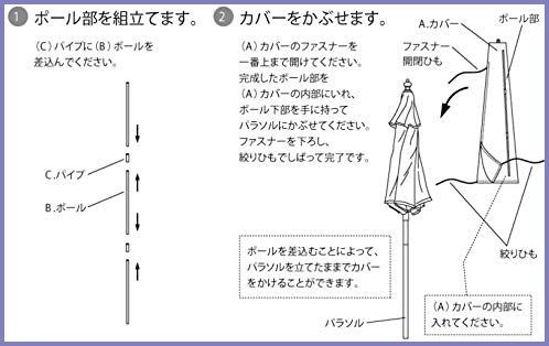 【新品送料無料】タカショー(Takasho) パラソル ファニチャーカバー　ACT-FC4_画像5