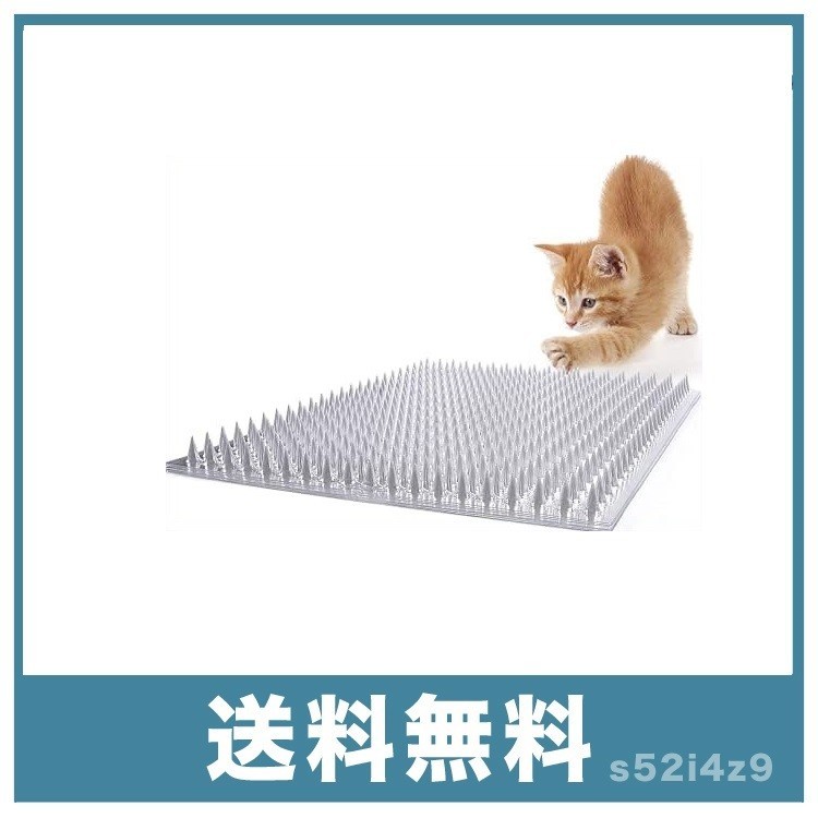 【新品送料無料】猫よけ 鳥よけ シート ここダメシート 43*34cm H1.8cm 害獣・猫侵入防止対策 ペットや子供が傷がない 透明 (8枚)_画像1