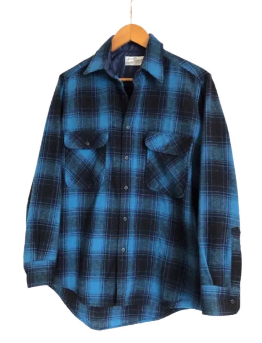 希少シアーズSears Roebuck Flannel オンブレ ネルシャツ M