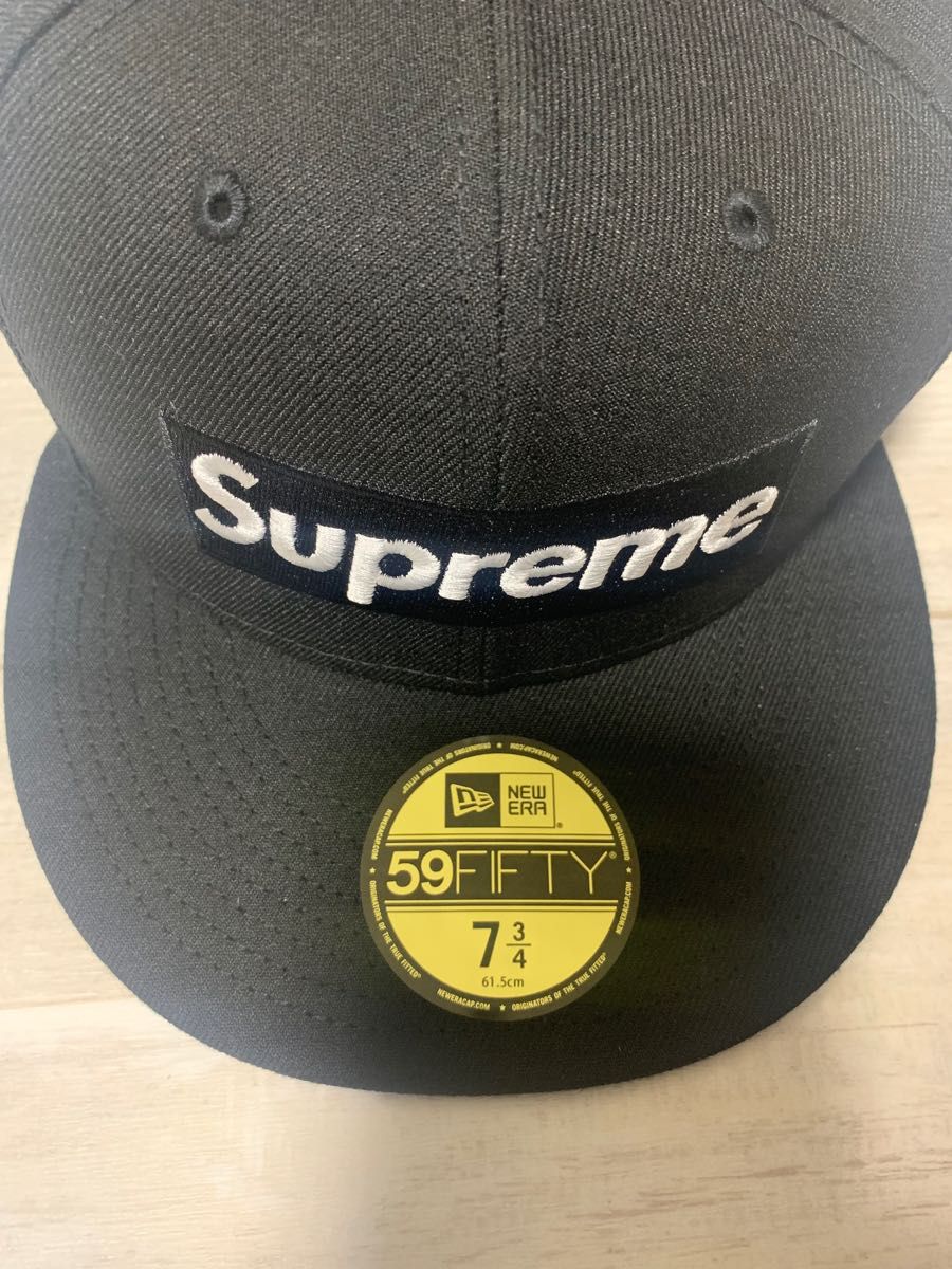 新品 未使用 3/4 Supreme NEW ERA Box Logo Black 3/4 champions 日本未発売サイズ