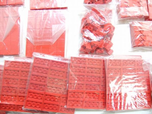 (80)J-21　LEGO　パーツ別　赤色　約1,006個　まとめてセット　ブロック・プレート・スロープカーブなど_画像4