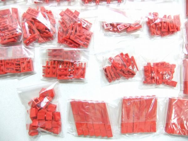 (80)J-20　LEGO　パーツ別　赤色　約1,082個　まとめてセット　ブロック・特殊ブロック・ヒンジプレートなど_画像3