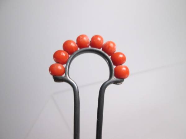 * antique *book@.. sphere 6mm. ornamental hairpin 