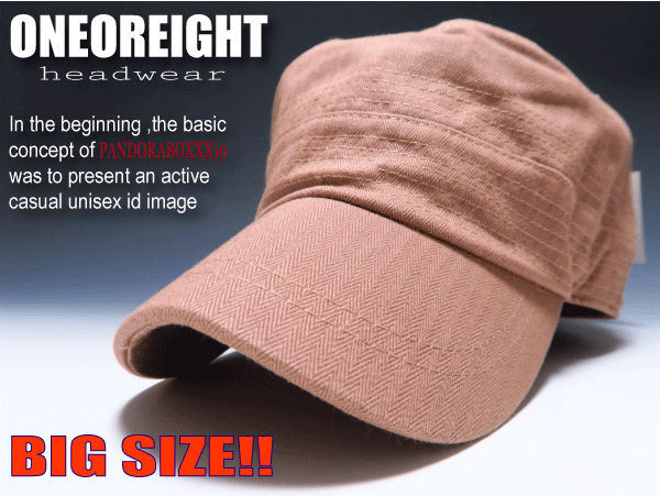 ONE OR EIGHT★大きいサイズ★ステッチワークキャップ【BE/XL】新品