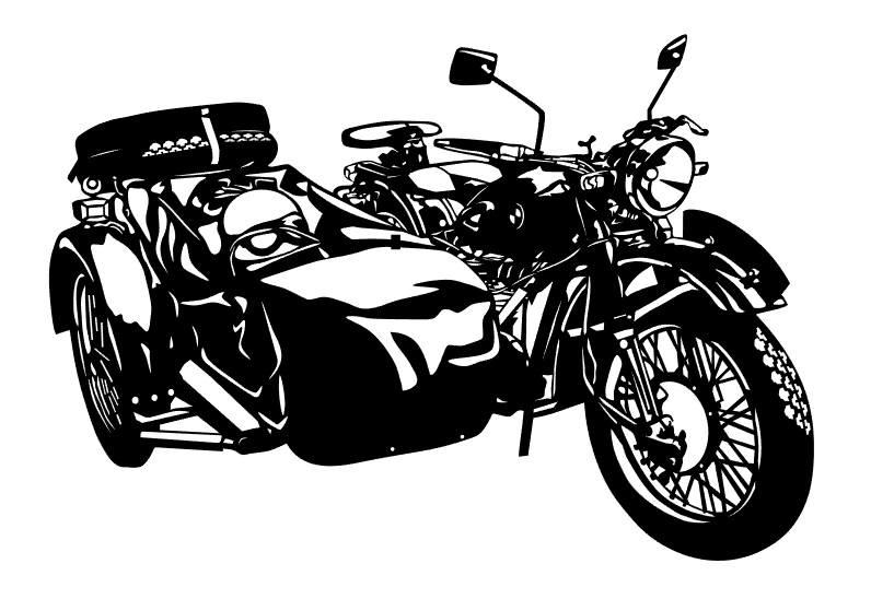 Yahoo!オークション - 切り絵 オートバイ サイドカー付き Yahoo!オークション - 切り絵 オートバイ サイドカー付き