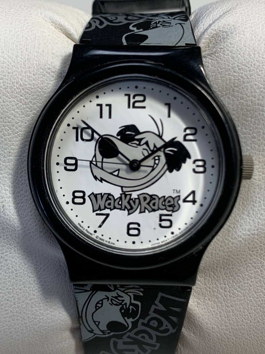 A252 beautiful goods Vintage wristwatch CITIZEN/ Citizen 7630-A40206 Wacky Raceschikichiki machine . race KenKen 1995 face diameter approximately 3.3.