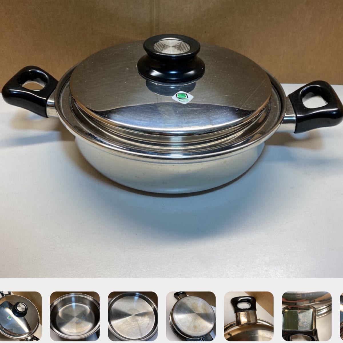 フジノス　healthyware    ステンレス製鍋セット　　未使用保管品　　　中古品両手鍋追加しました