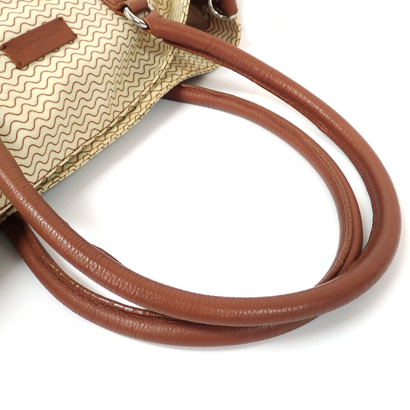 2HW 定価9.1万 ZANELLATO ザネラート DUO GRAND TOUR BLANDINE 2WAY トートバッグ ブラウン×ベージュ レザー×PVC ショルダー_画像7