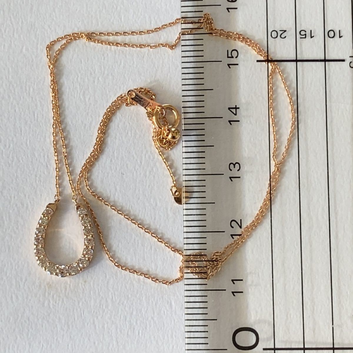 k18 ダイヤ ホースシュー ネックレス 0.3ct | noonanwaste.com