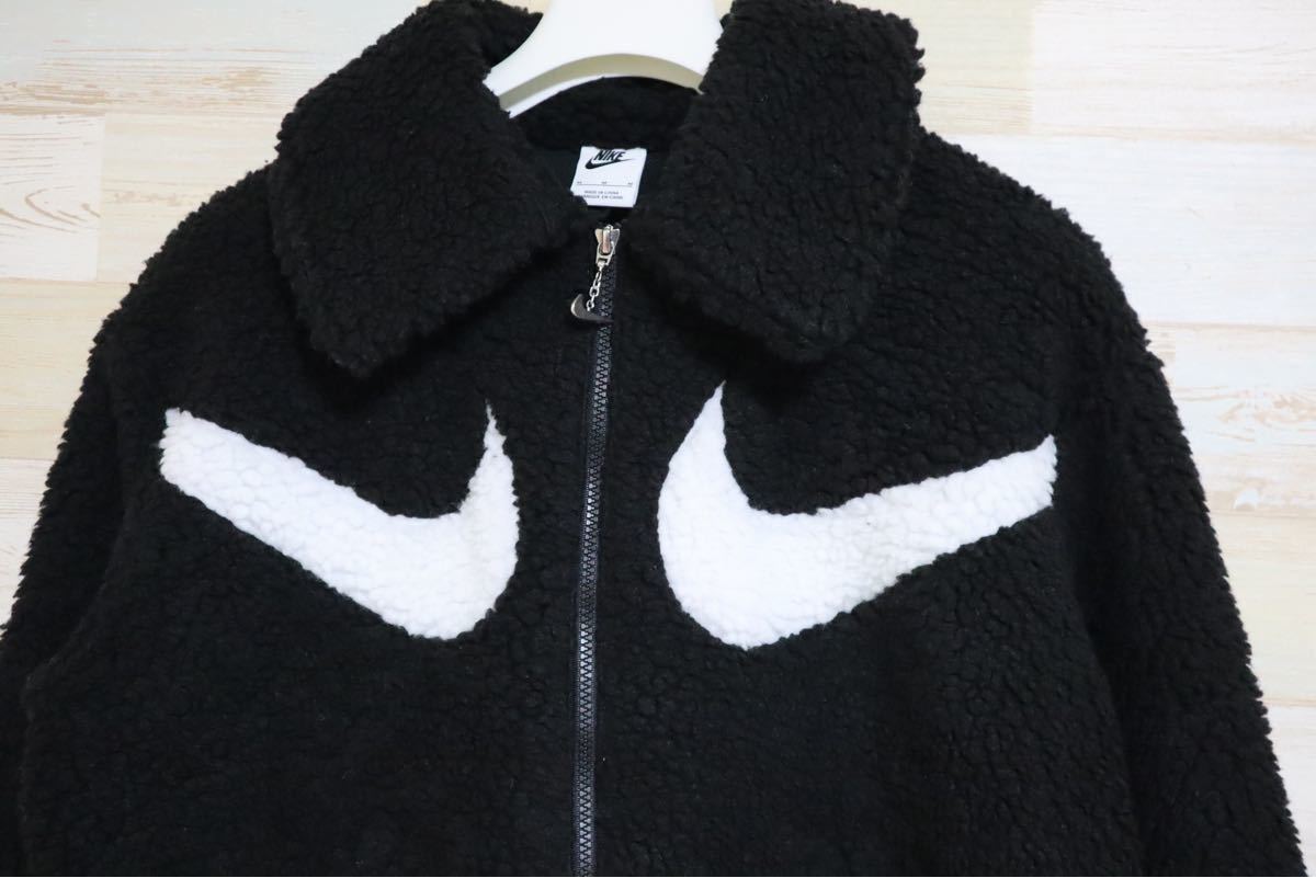 新品 定価15400円 Mサイズ NIKE ナイキ ウィメンズ NSW スウッシュ SHRPA GX ボア ジャケット 黒