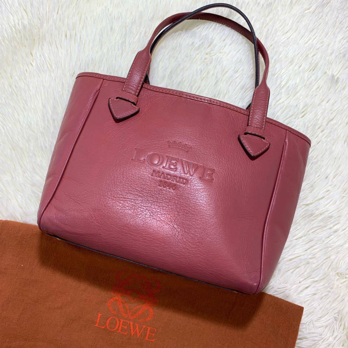 美品✨LOEWE ヘリテージ ハンドバッグ トートバッグ ロゴ型押し-