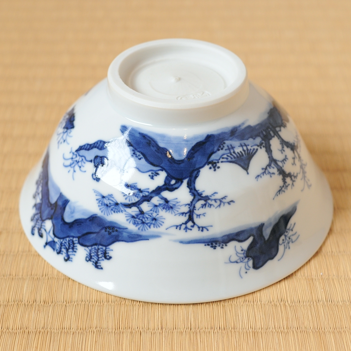 五代 三浦竹泉 染付 山水絵 茶碗 ( 5代 五世 ) | transparencia