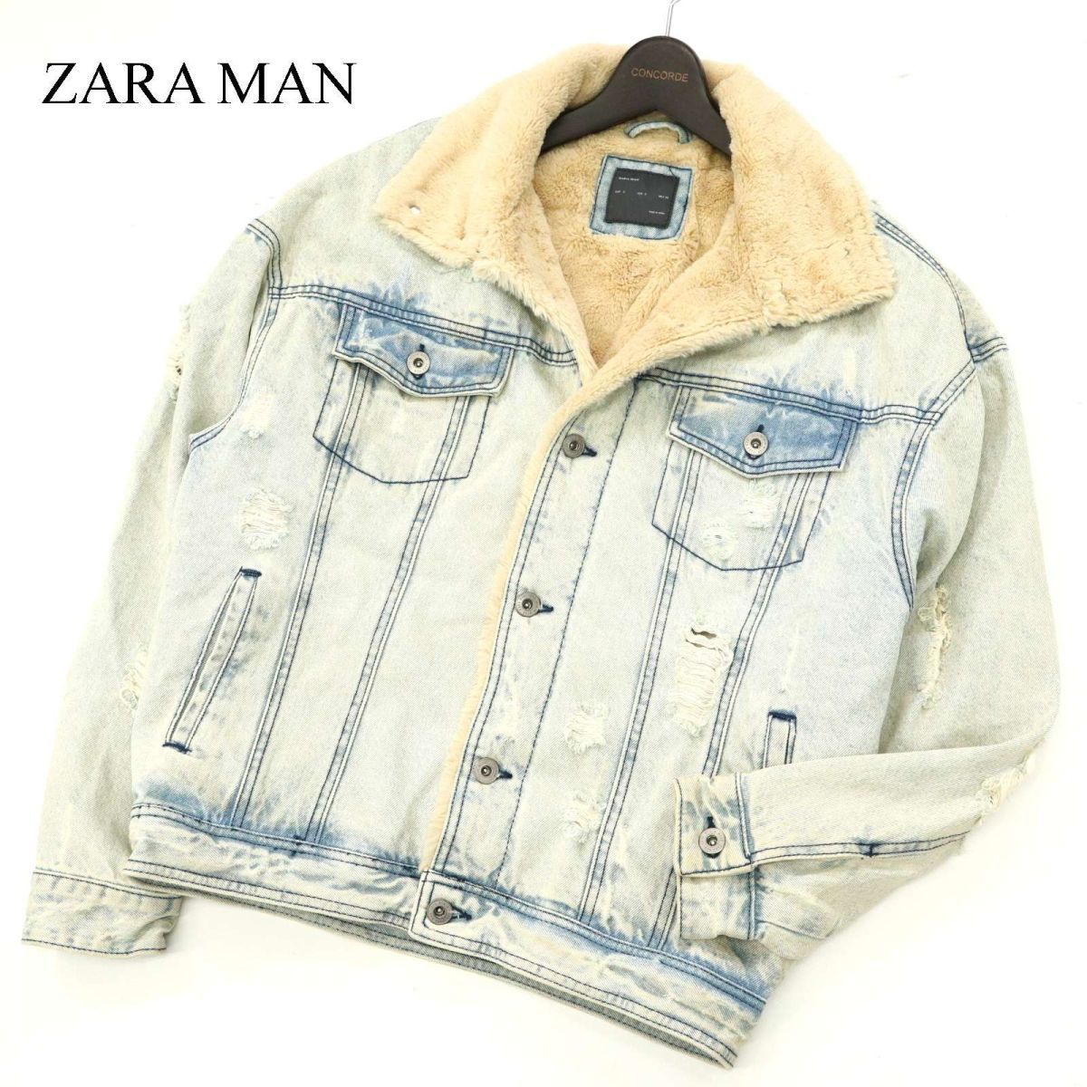ヤフオク! - ZARA MAN ザラ マン 秋冬 裏ボア ウォッシュ加工...