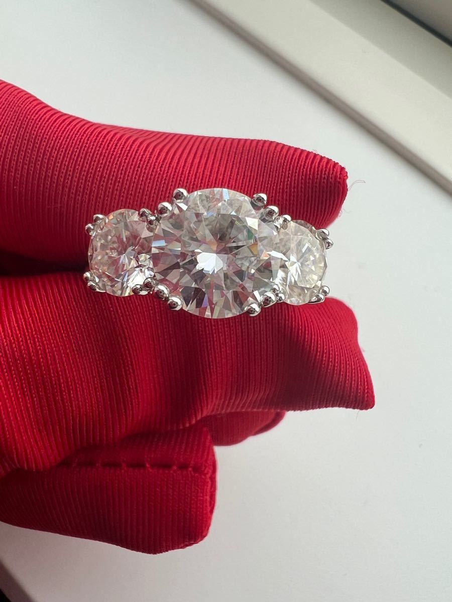 モアサナイト ダイヤモンドの指輪 5CT D VVS1 3EX-