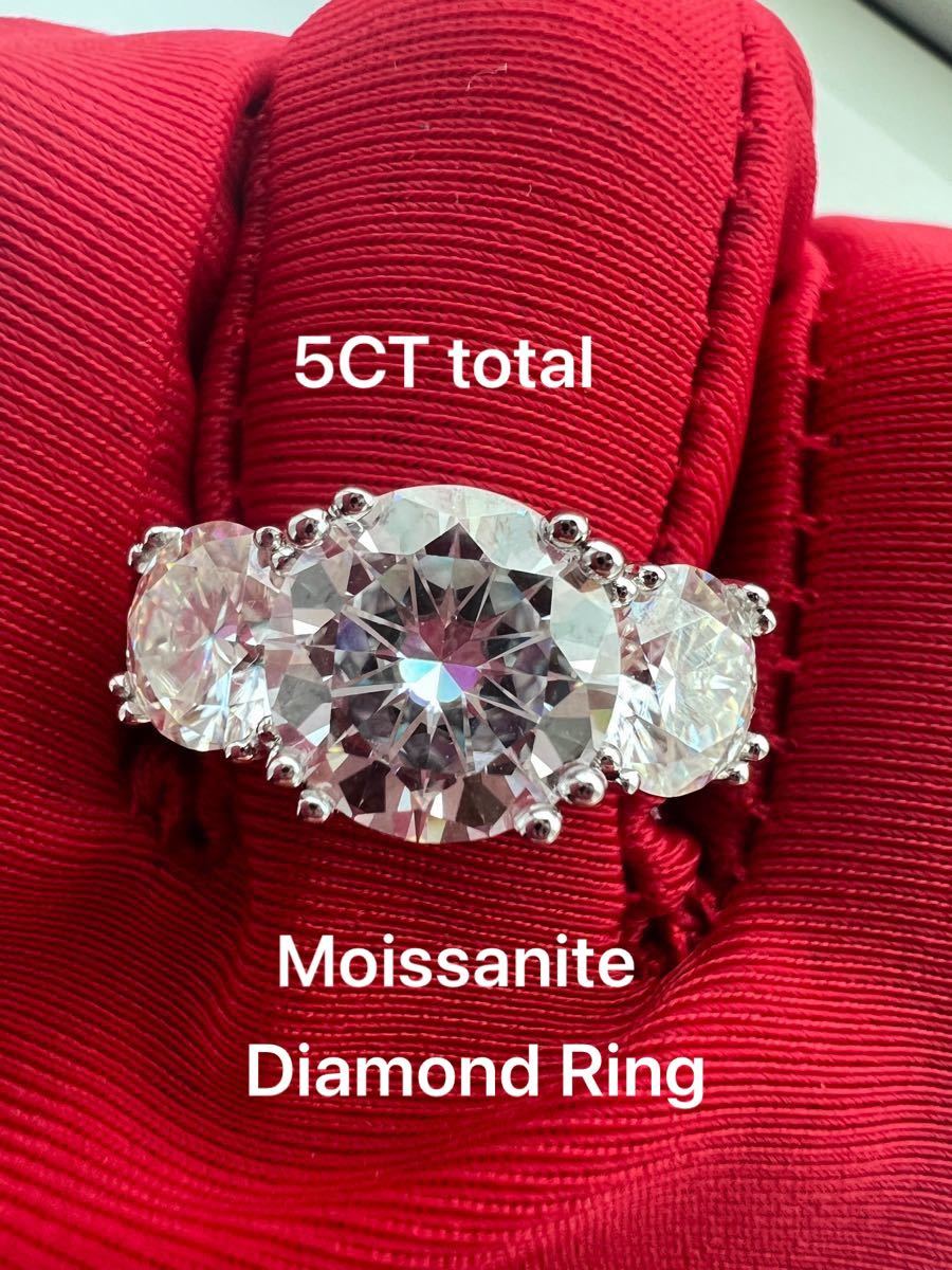 モアサナイト ダイヤモンドの指輪 5CT D VVS1 3EX 11号 - beringtime.in