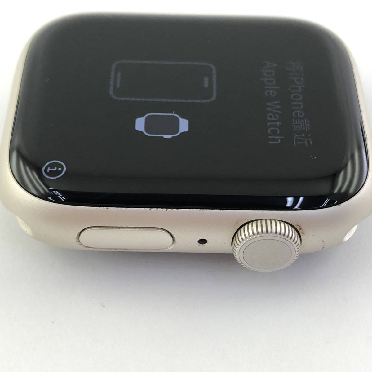 [ рабочий товар ]Apple/ Apple /Apple Watch Series 7 GPS модель 45mm/ Apple часы / aluminium /Starlight/ Star свет [MKNW3J/A]