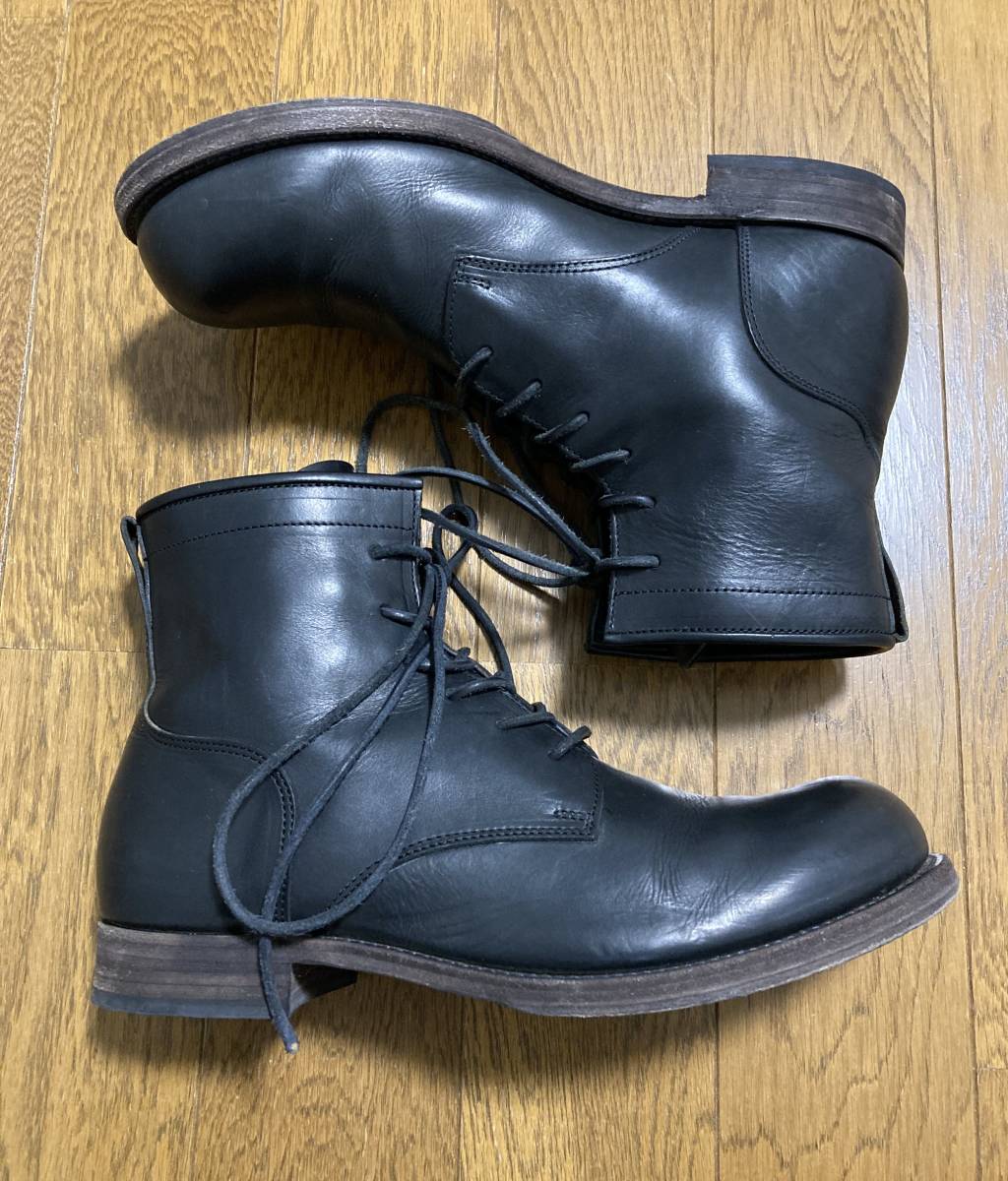 [KAZUYUKI KUMAGAI ATTACHMENT] regular price 93,500 GUIDI VITTELO FIORE 6 hole giti leather boots 43 black kazyuki bear gai