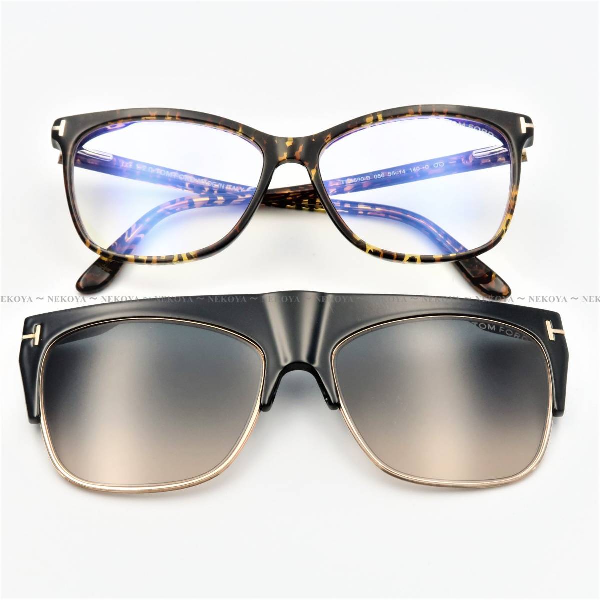 TOM FORD　TF5690-B 056　メガネ　クリップオンサングラス　トムフォード