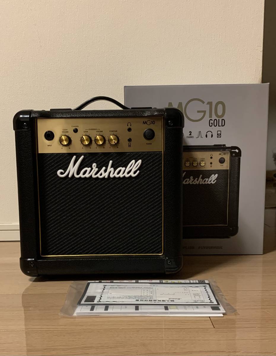 【ほぼ新品】Marshall マーシャル ギターアンプ MG10 GOLD