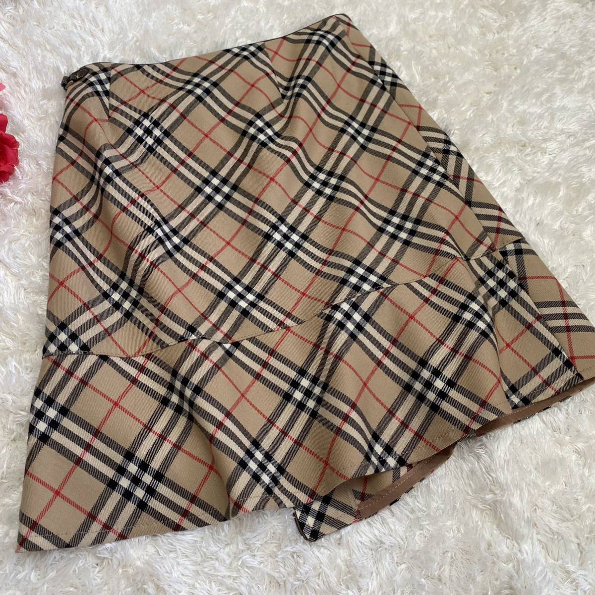 定番】バーバリー Burberry チェック スカート ベルト ノバチェック